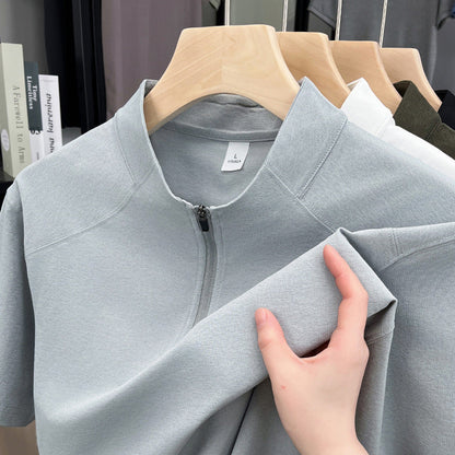 Herren Funktionsshirt Kurzarm atmungsaktiv mit Reißverschluss