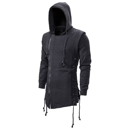 Herren Kapuzenshirt Asymmetrisch Lässig Modern