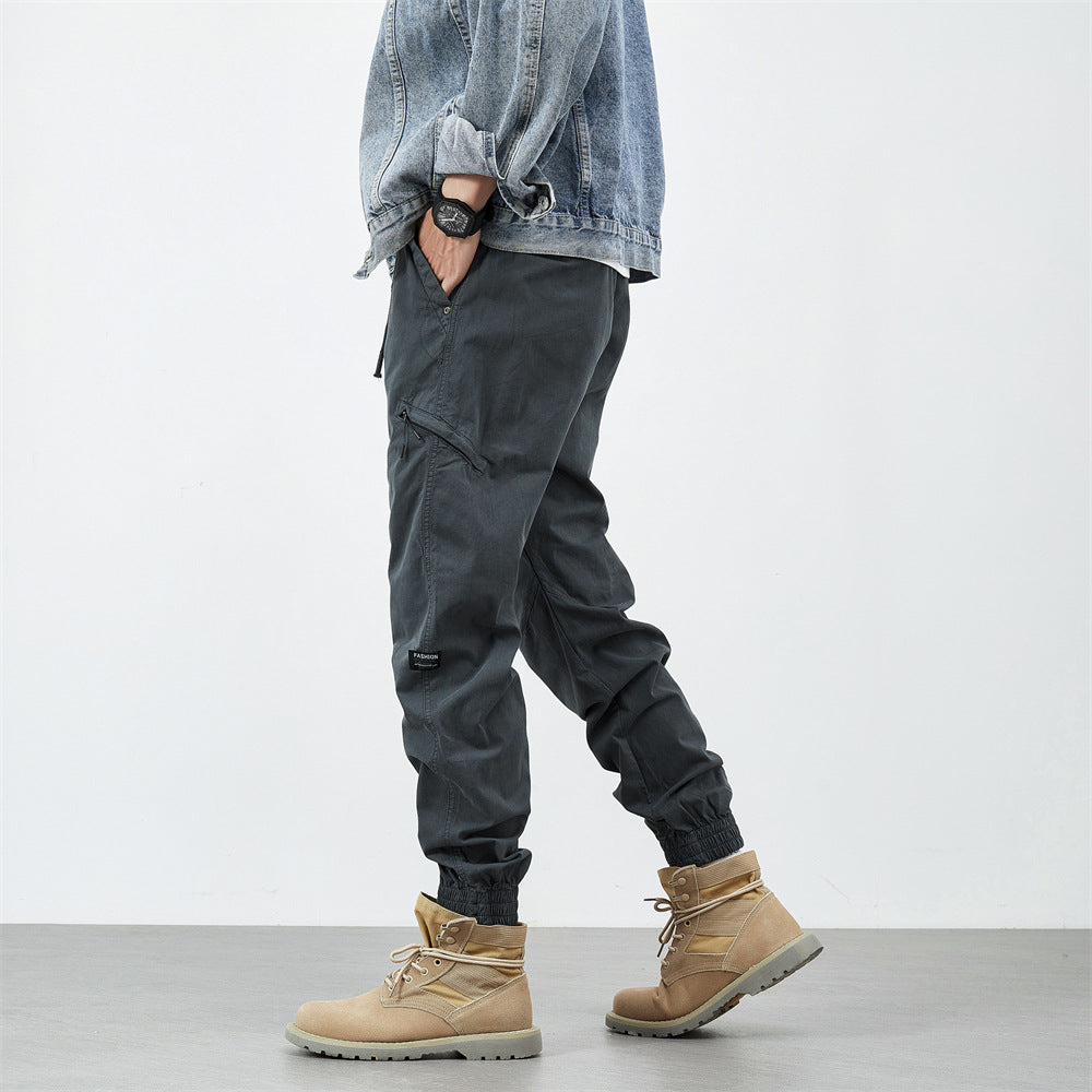 Herren Utility-Hosen Elastisch Mit Reißverschlusstaschen Modern - BerlinGlamour