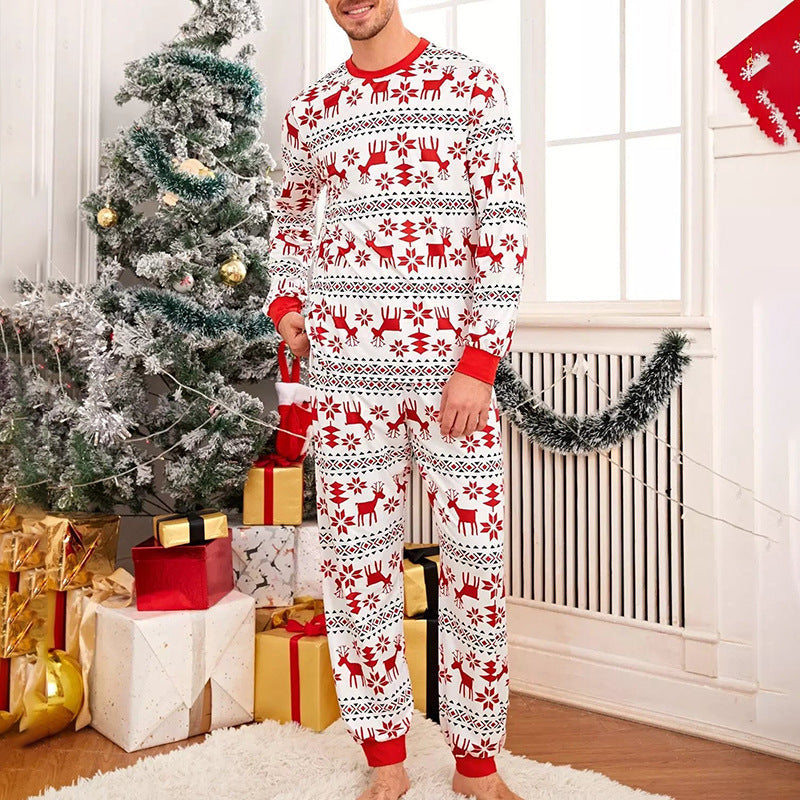 Herren Pyjama Weihnachten Winterlich Rot Weiss - BerlinGlamour