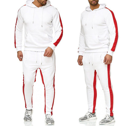 Herren Jogginganzug Sportlich Hoodie Set Grau Komfort