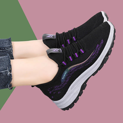 Damen Fitness-Sneaker Atmungsaktiv Rutschfest Laufschuhe Sport