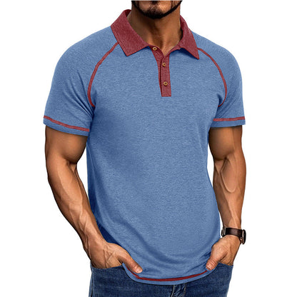 Herren Polo-Shirt Raglan-Schnitt Modern Sportlich