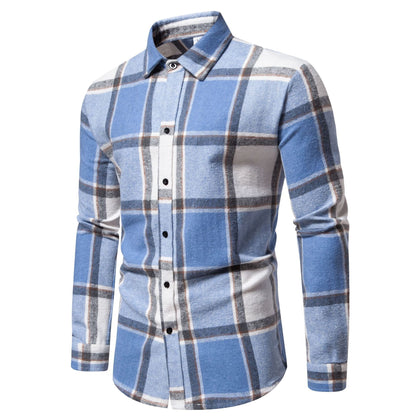Herren Flanellhemd Karomuster Modern Schwarz