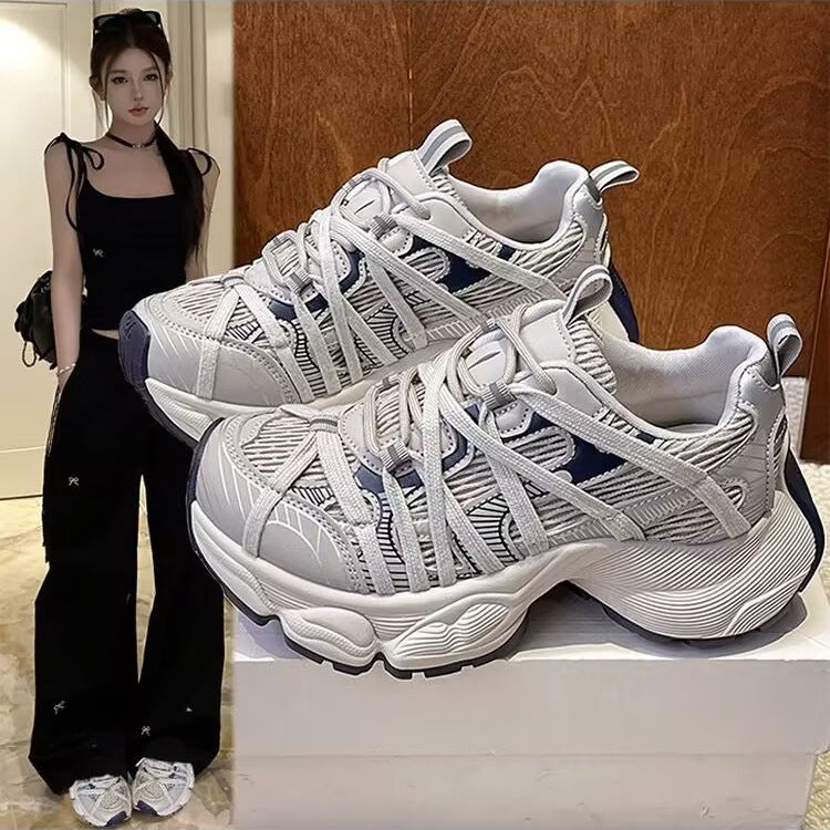 Damen Sneaker Sportlich Leicht Flexibel Laufschuhe