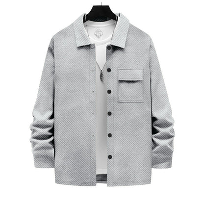 Herren Jacke Lässig Baumwolle Mit Taschen Urban