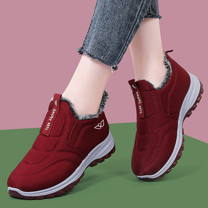 Damen Slip-On Schuhe Gefüttert Bequem Freizeit
