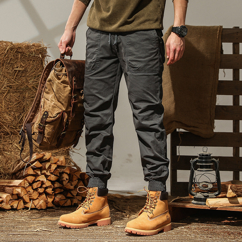 Herren Cargo-Hose Sportlich Elastisch Mehrere Taschen