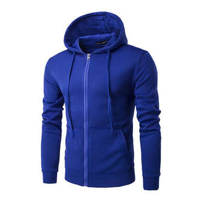 Herren Sweatjacke Durchgehend Reißverschluss Taschen Sportlich