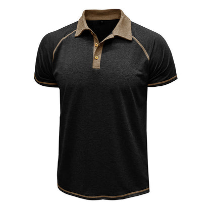 Herren Polohemd Sportlich Kontrastkragen Modern