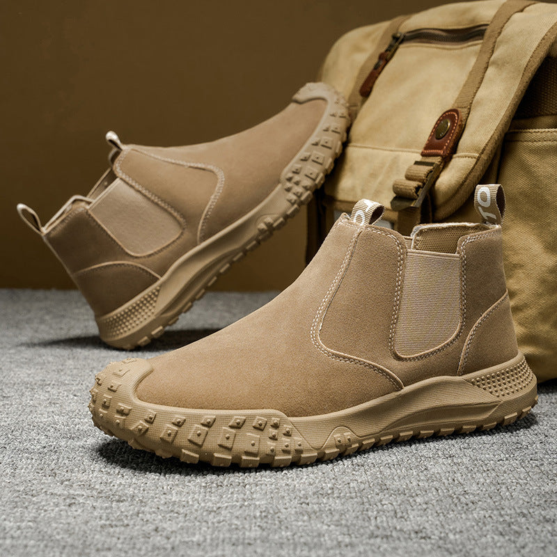 Damen Chelsea Boots rutschfest Flexibel Schwarze Stiefel