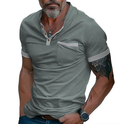 Herren Poloshirt Modern mit Brusttasche und Kragen