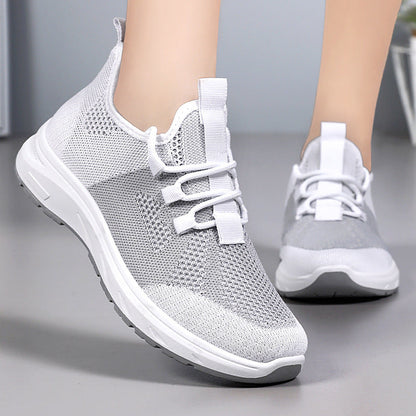 Damen Laufschuhe Atmungsaktiv Elastisch Schwarz Sport - BerlinGlamour