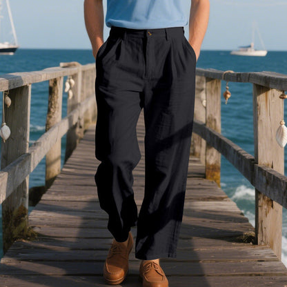 Herren Leinenhose Elegant Bequem Sommerhose - BerlinGlamour