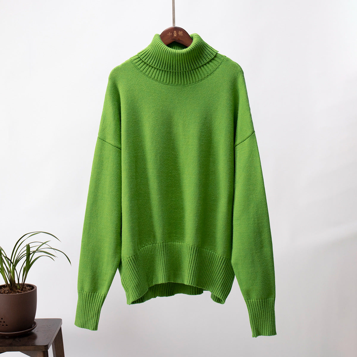 Damen Strickpullover Lässig Warm mit Rippenbund
