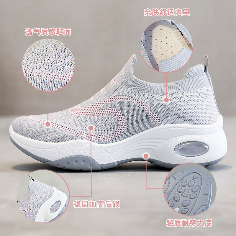 Damen Sneaker Sportlich Bequem Luftpolster
