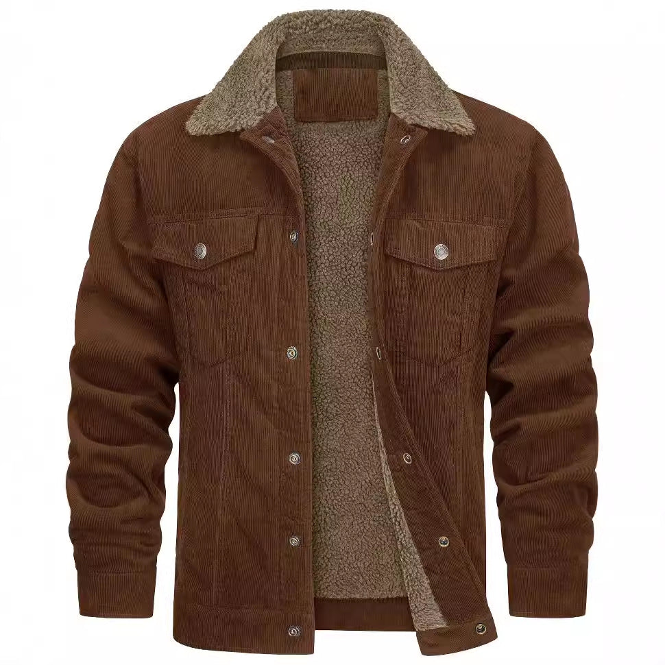 Herren Cordjacke Fleecegefüttert Warm Winter - BerlinGlamour