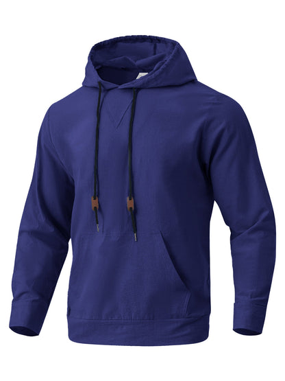 Kapuzenpullover Herren Lässig V-Ausschnitt Mit Taschen