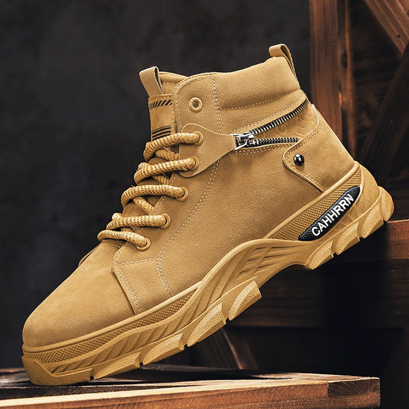 Damen Sneaker Hoch Reißverschluss Detail Robust