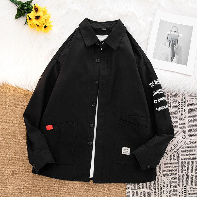 Herren Hemdjacke Lässig Modern mit Taschen