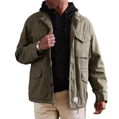 Herren Utility-Jacke Funktionell Vieltaschen Modern