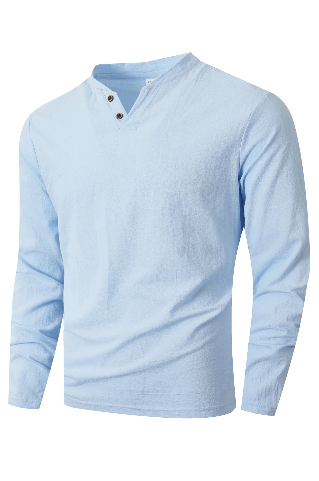 Herren Langarmshirt Mit Henleyausschnitt Modern