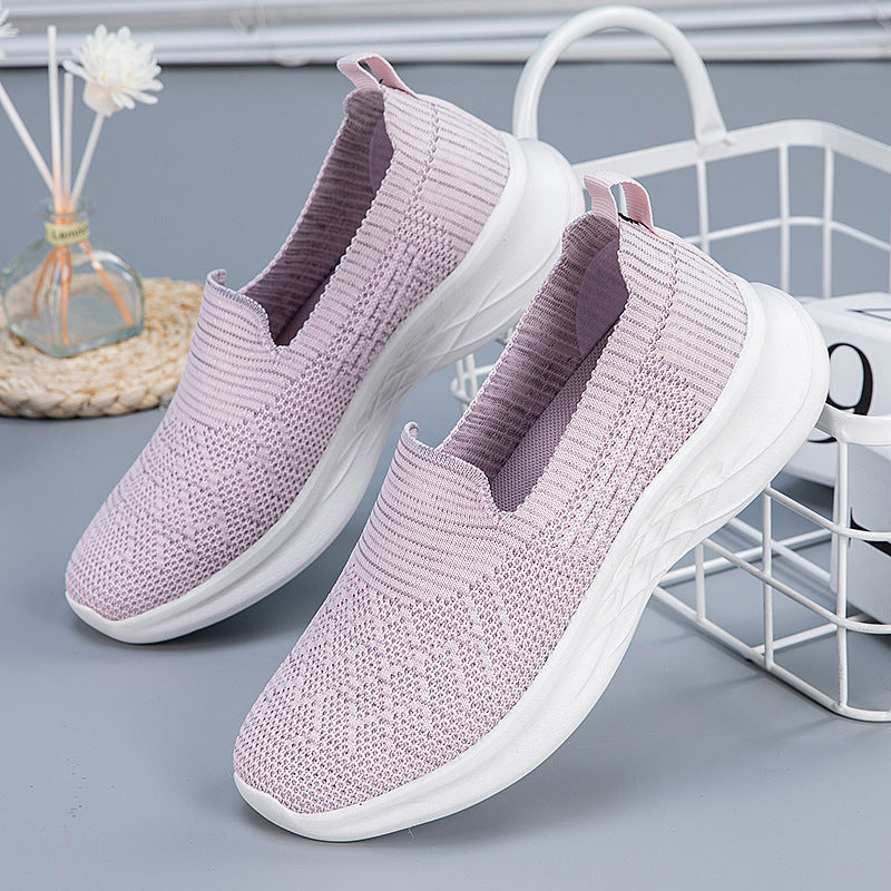 Damen Laufschuhe Komfort Atmungsaktiv Slip-On Sneaker - BerlinGlamour