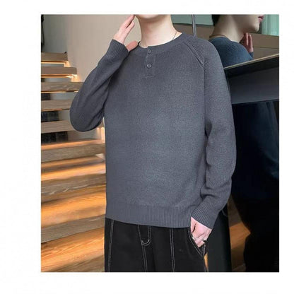 Herren Strickpullover Modern Umschaltbarer Kragen Hochwertig