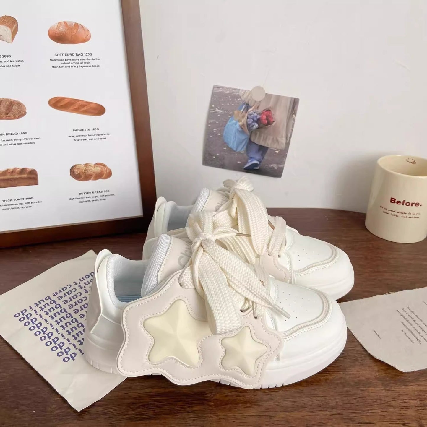 Damen Sneaker Sternenmuster Komfort Schuhe
