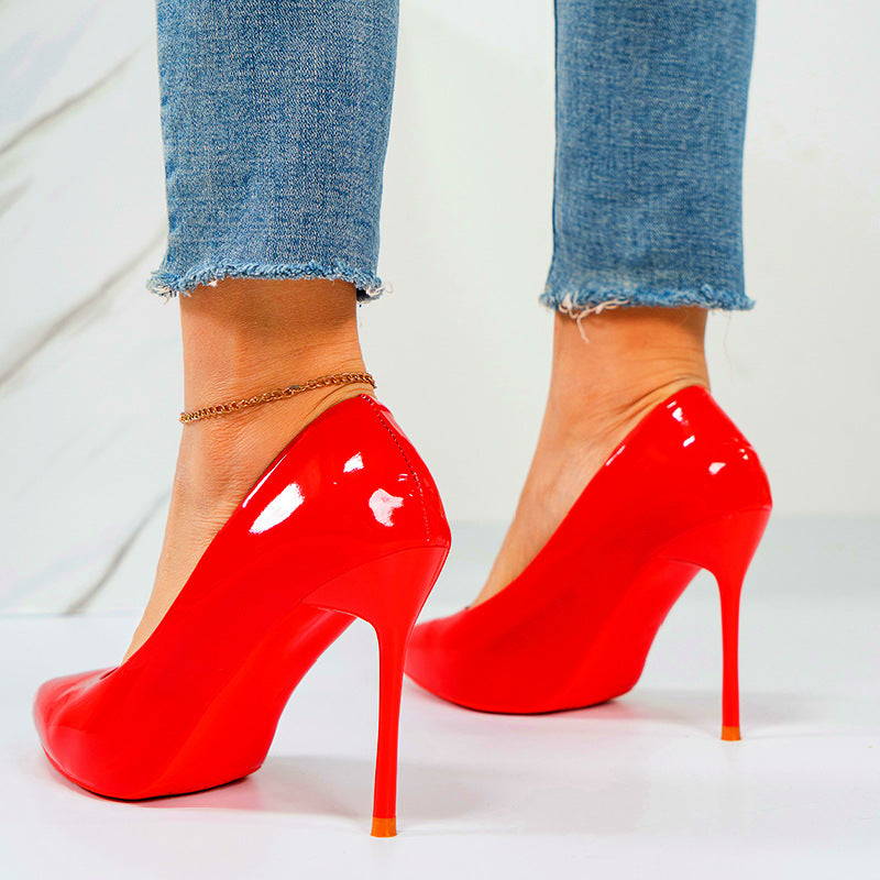 Damen Pumps Hochhackig Glänzend Elegant Schuhe - BerlinGlamour