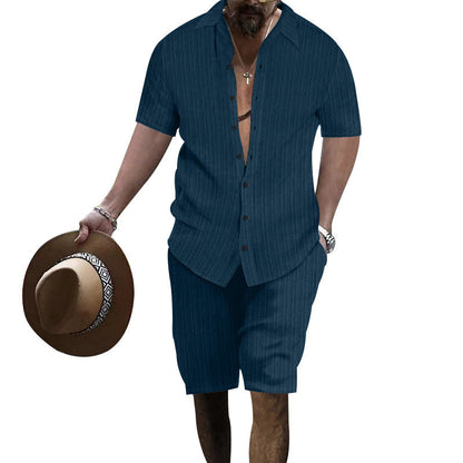 Herren Anzug Streifenlook Modern Freizeit