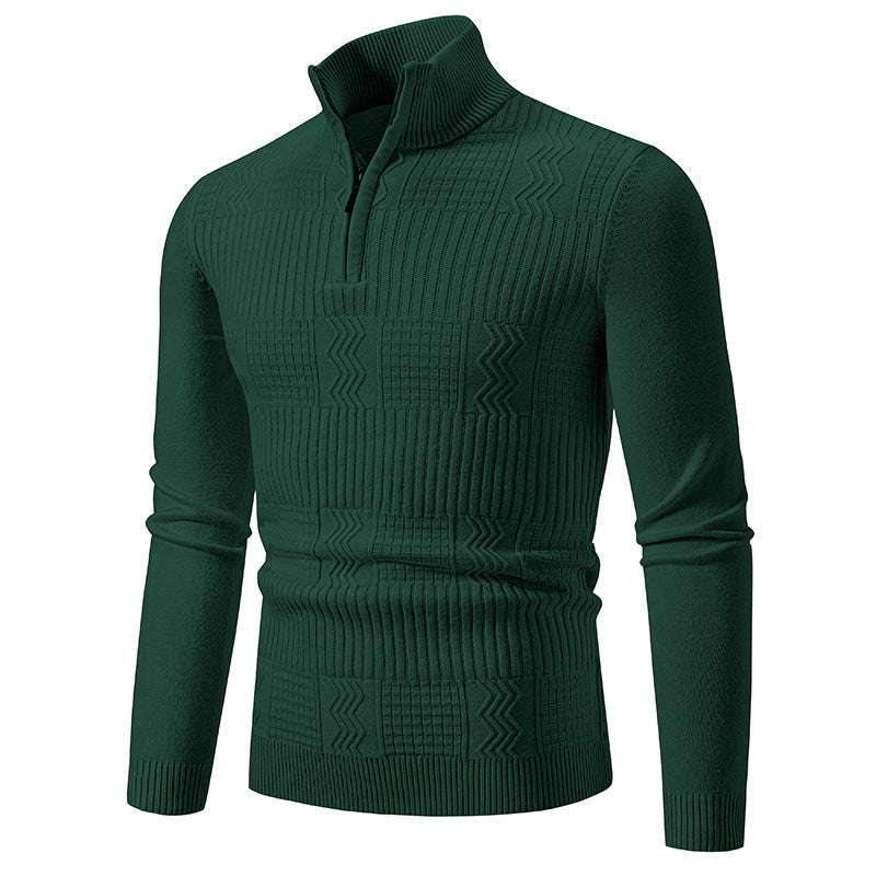 Herren Pullover Modern Stehkragen Strukturiert