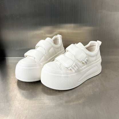 Damen Sneaker Plateau Klettverschluss Trendy Modisch