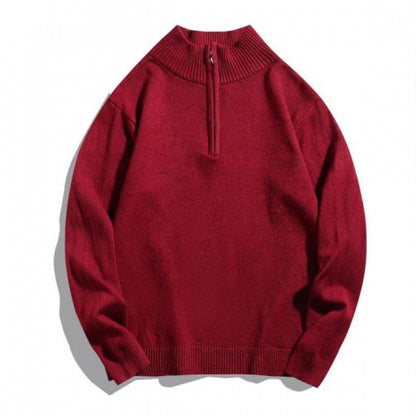 Herren Rollkragenpullover Reißverschluss Warm Gemütlich - BerlinGlamour