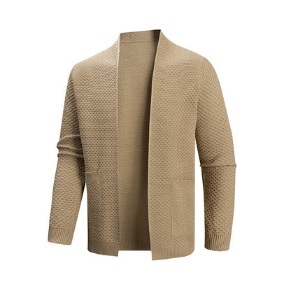 Herren Strickjacke Strukturiert Mit Taschen Modisch
