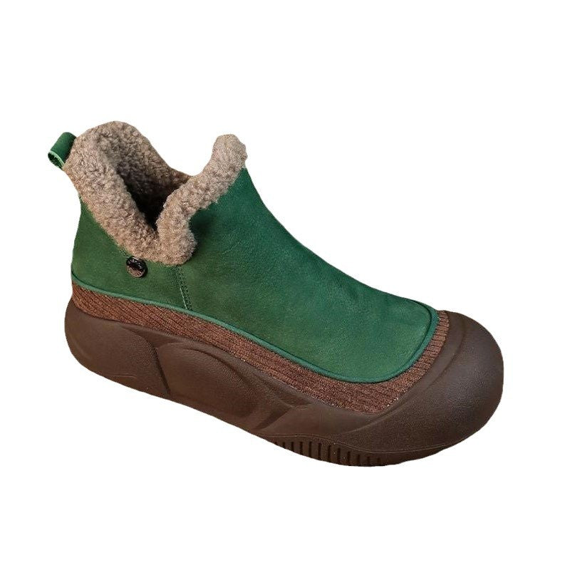 Damen Clogs Warm Bequem Fleece-Innensohle Robust