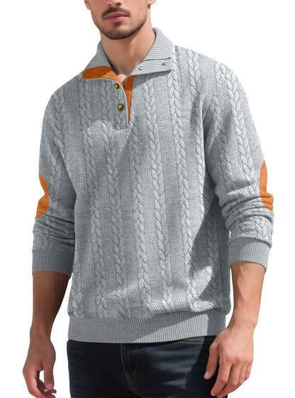 Herren Strickpullover Modern mit Kontrastdetails Hochwertig