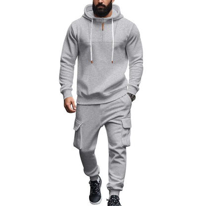 Herren Sportanzug Kapuze Modern Schnitt Taschen