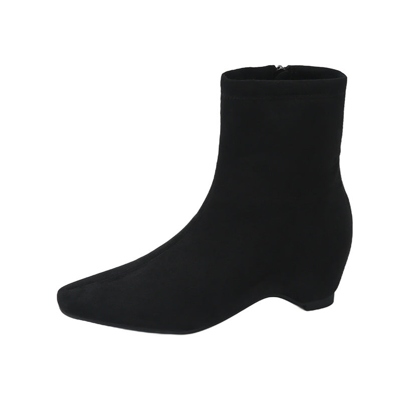 Damen Stiefel Ankle-Boot mit Blockabsatz Modern Elegant