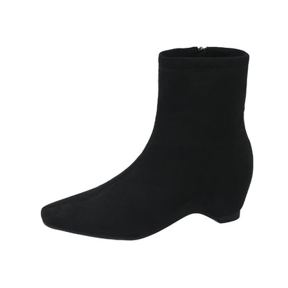 Damen Stiefel Ankle-Boot mit Blockabsatz Modern Elegant