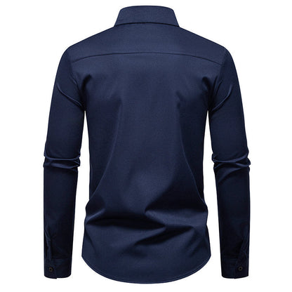 Herren Langarmhemd Rippendesign Modern Berlin Style