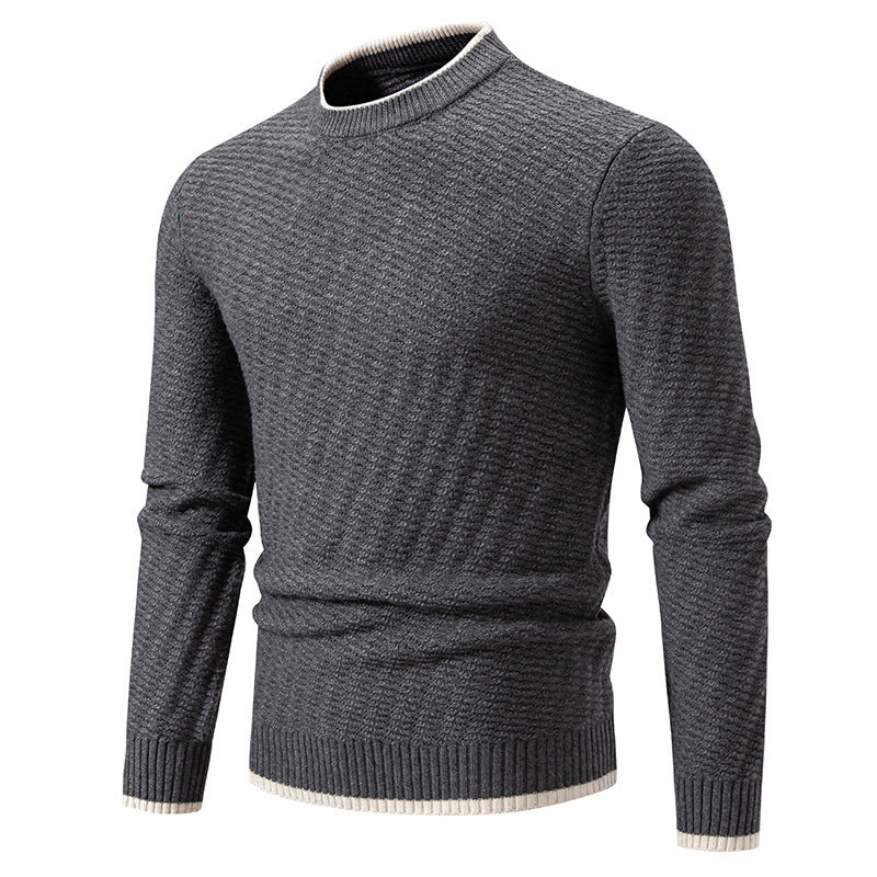 Strickpullover Herren Modern Rippmuster Winter