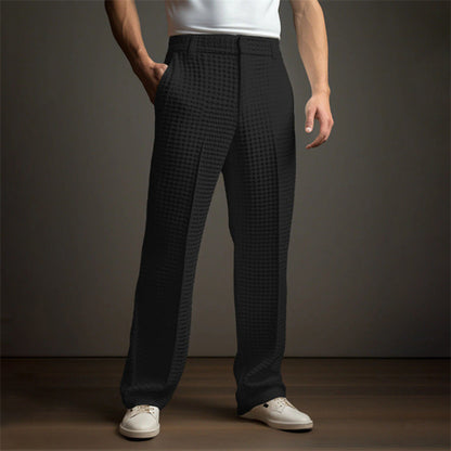 Herren Freizeithose Bequem Strukturiert Casual