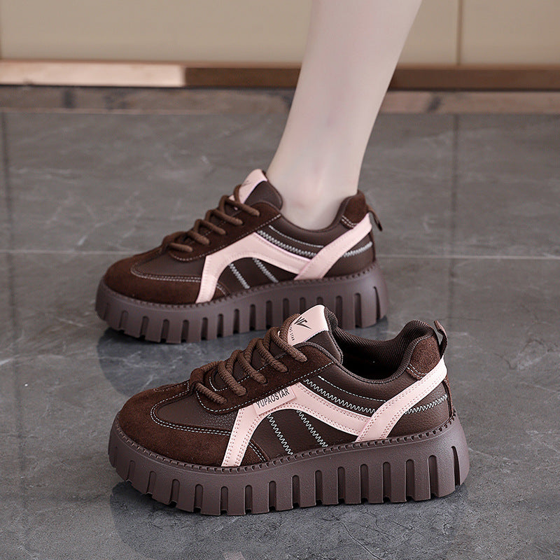 Damen Sneaker Chunky Bequem Sportschuh Weite Sohle