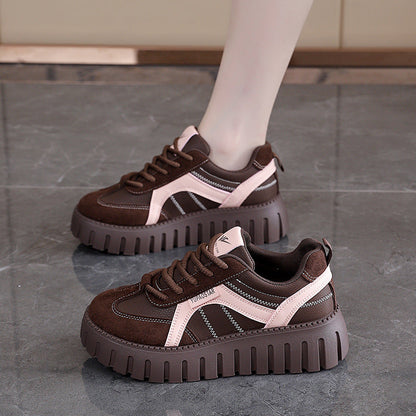 Damen Sneaker Chunky Bequem Sportschuh Weite Sohle