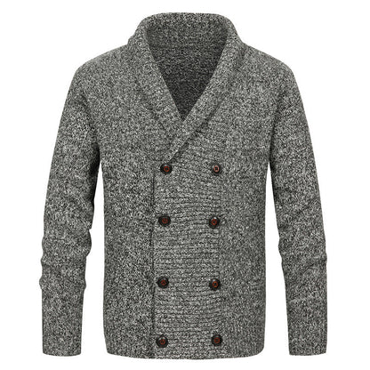 Herren Strickjacke Modern Mit Knöpfen Großes Revers