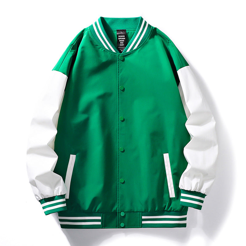 Herren Bomberjacke Sportlich Mit Kontrastärmeln Modern