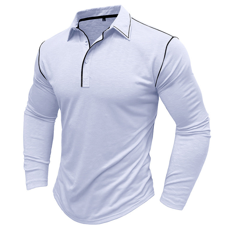 Herren Poloshirt Langarm Atmungsaktiv Modern