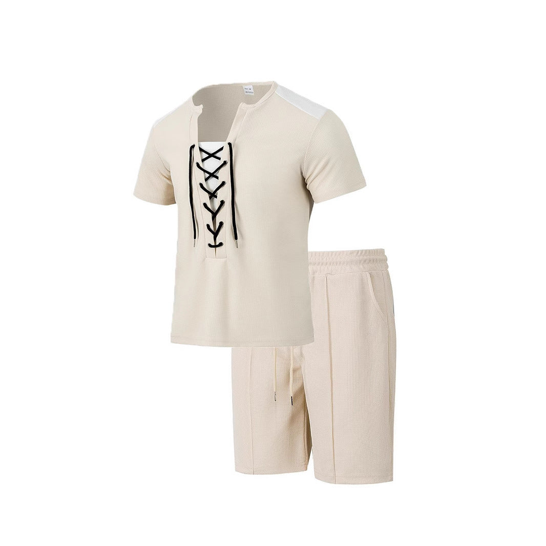 Herren Sportset Mit Schnürung Modern Sportlich