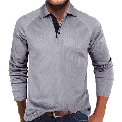 Herren Poloshirt Langarm Modern Berlin Stil